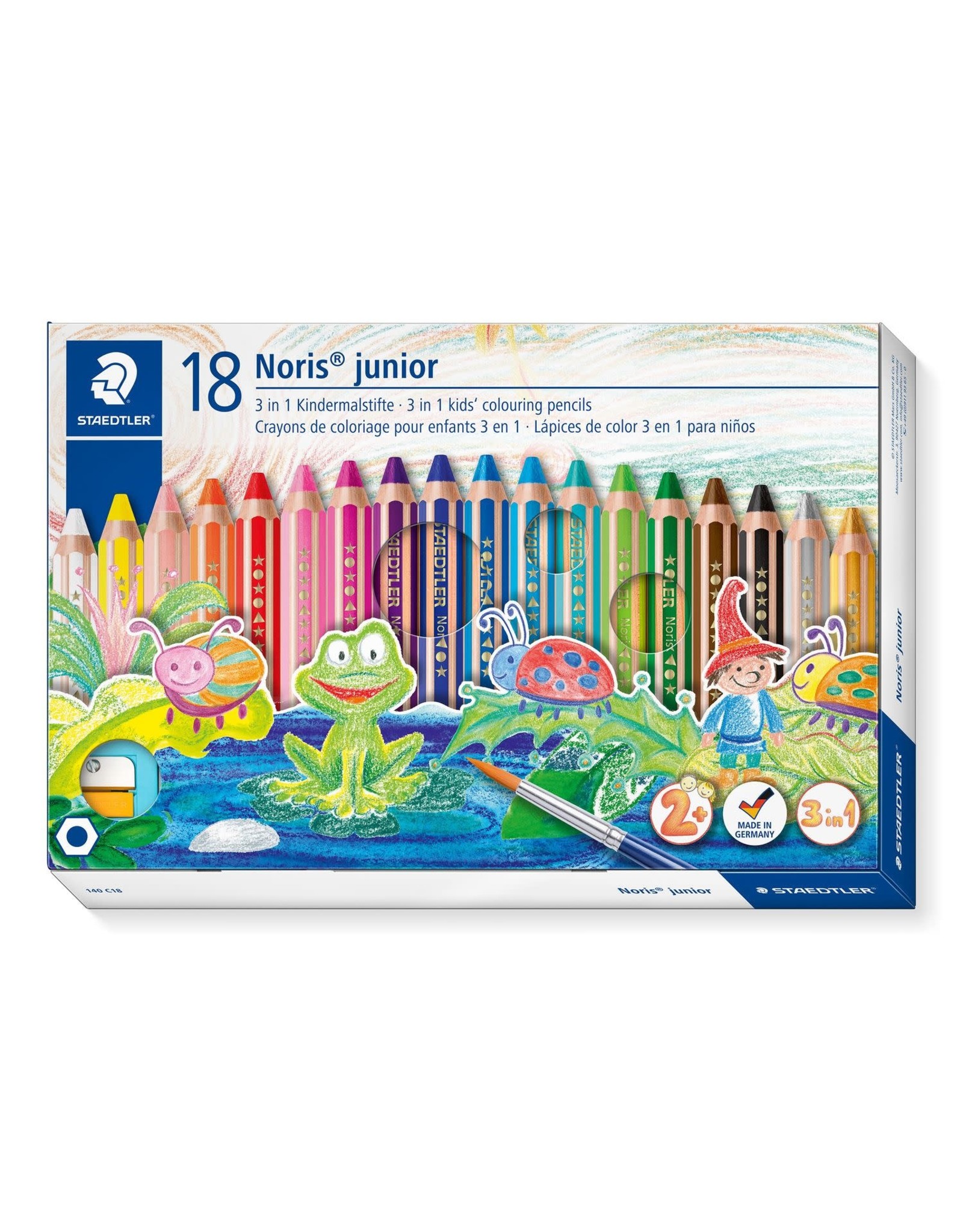 Staedtler Noris 3 in 1 kleurpotlood - set 18stk + neon