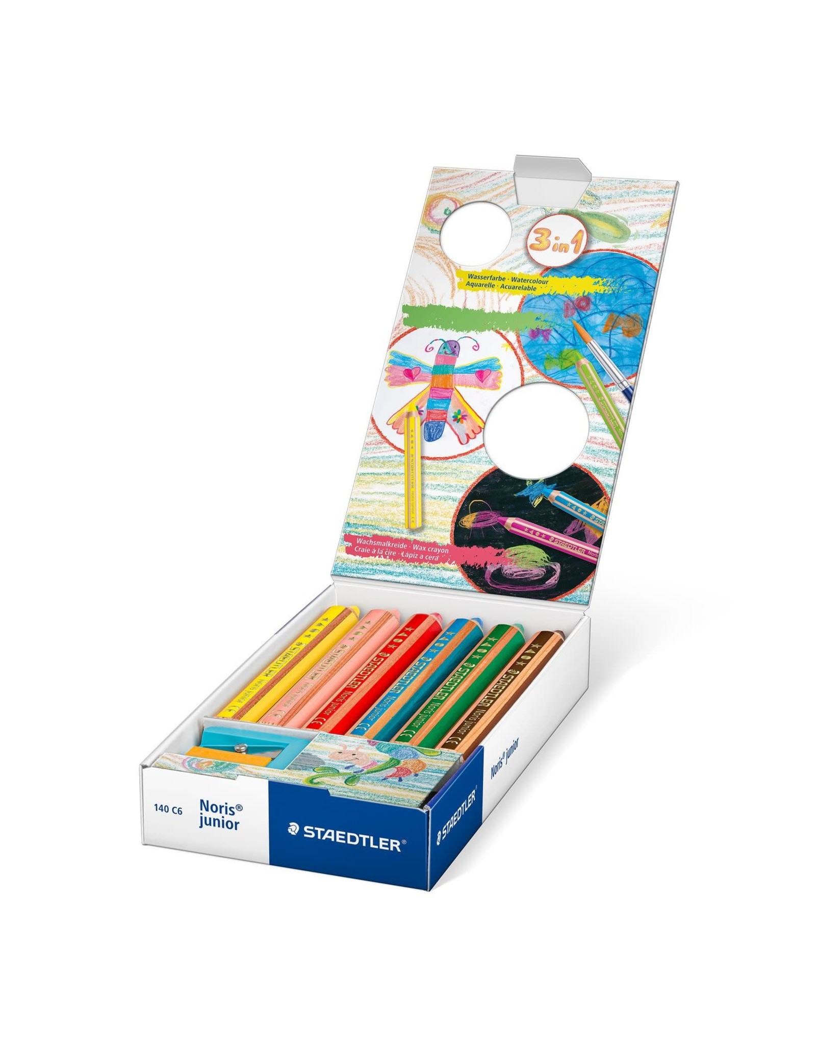 Staedtler Noris 3 in 1 kleurpotlood - set 6stk