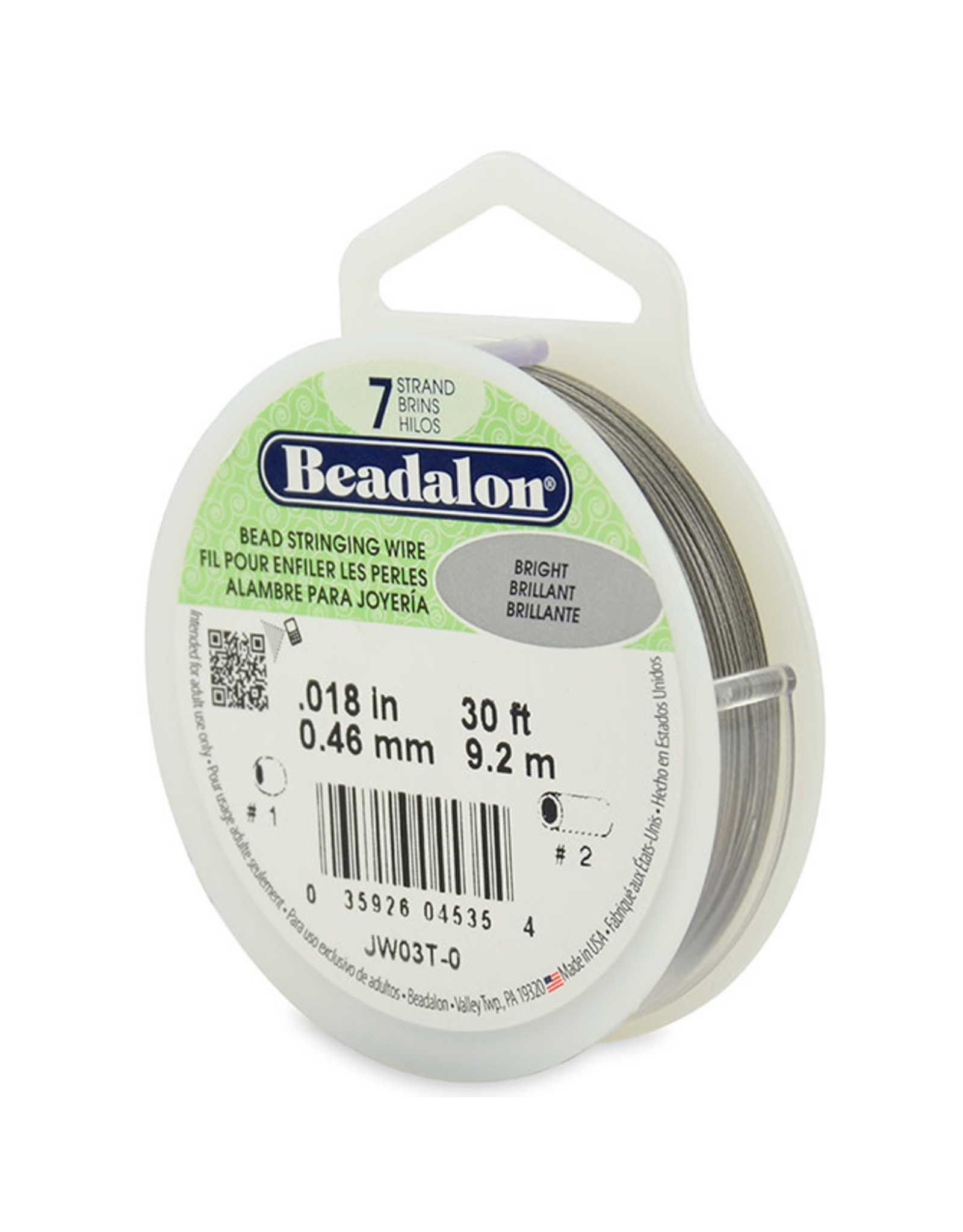 Beadalon staaldraad met nylon 0.46mm x 9.2 m