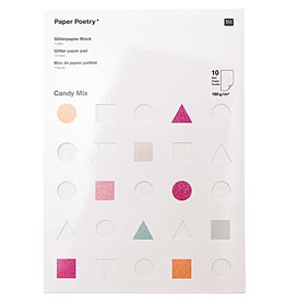 Rico Design Glitter papier blok A4