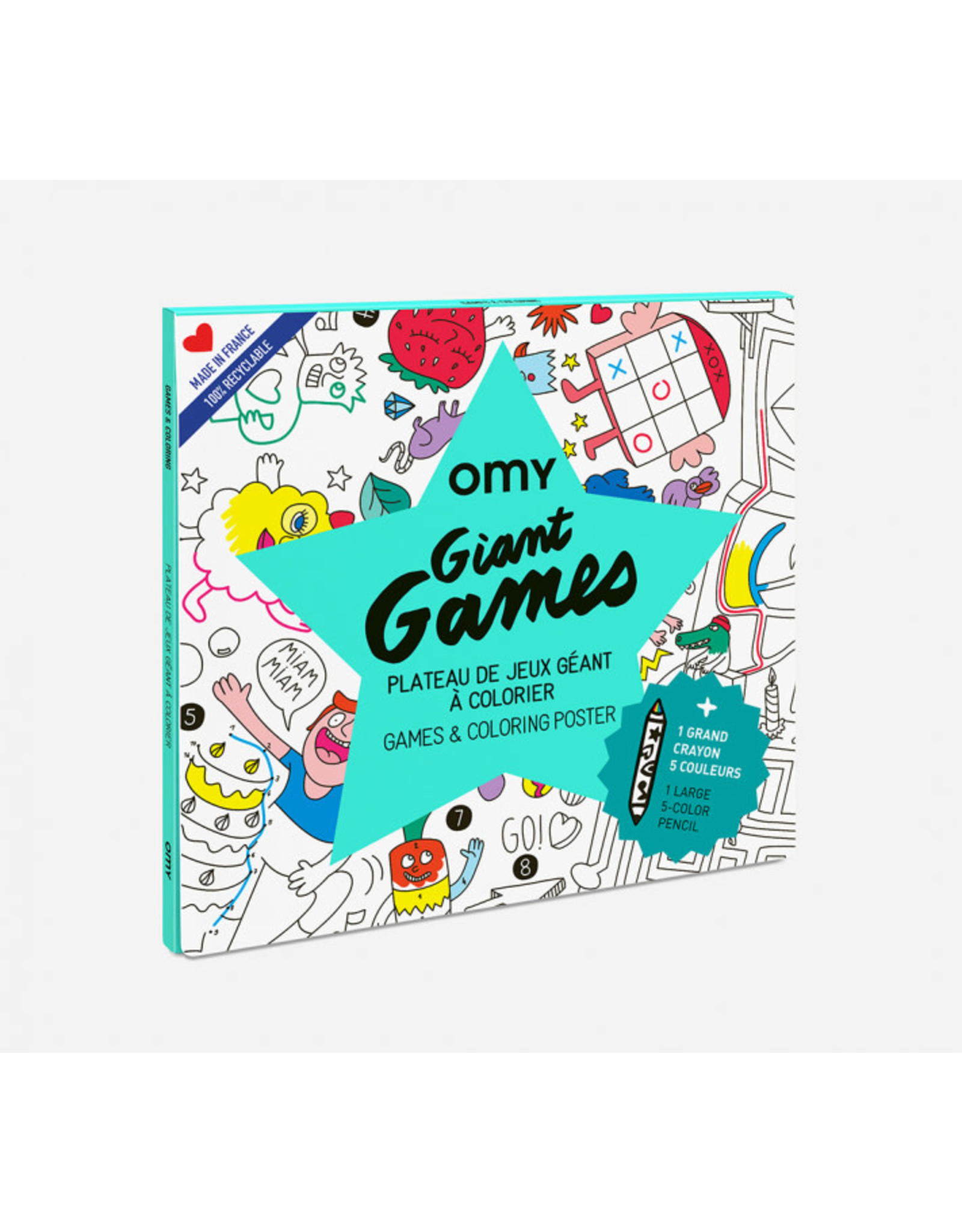 OMY Giant games poster + potlood