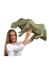 Wizardi 3D model - papercraft dino groen