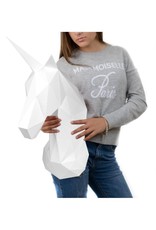 Wizardi 3D model- papercraft eenhoorn wit