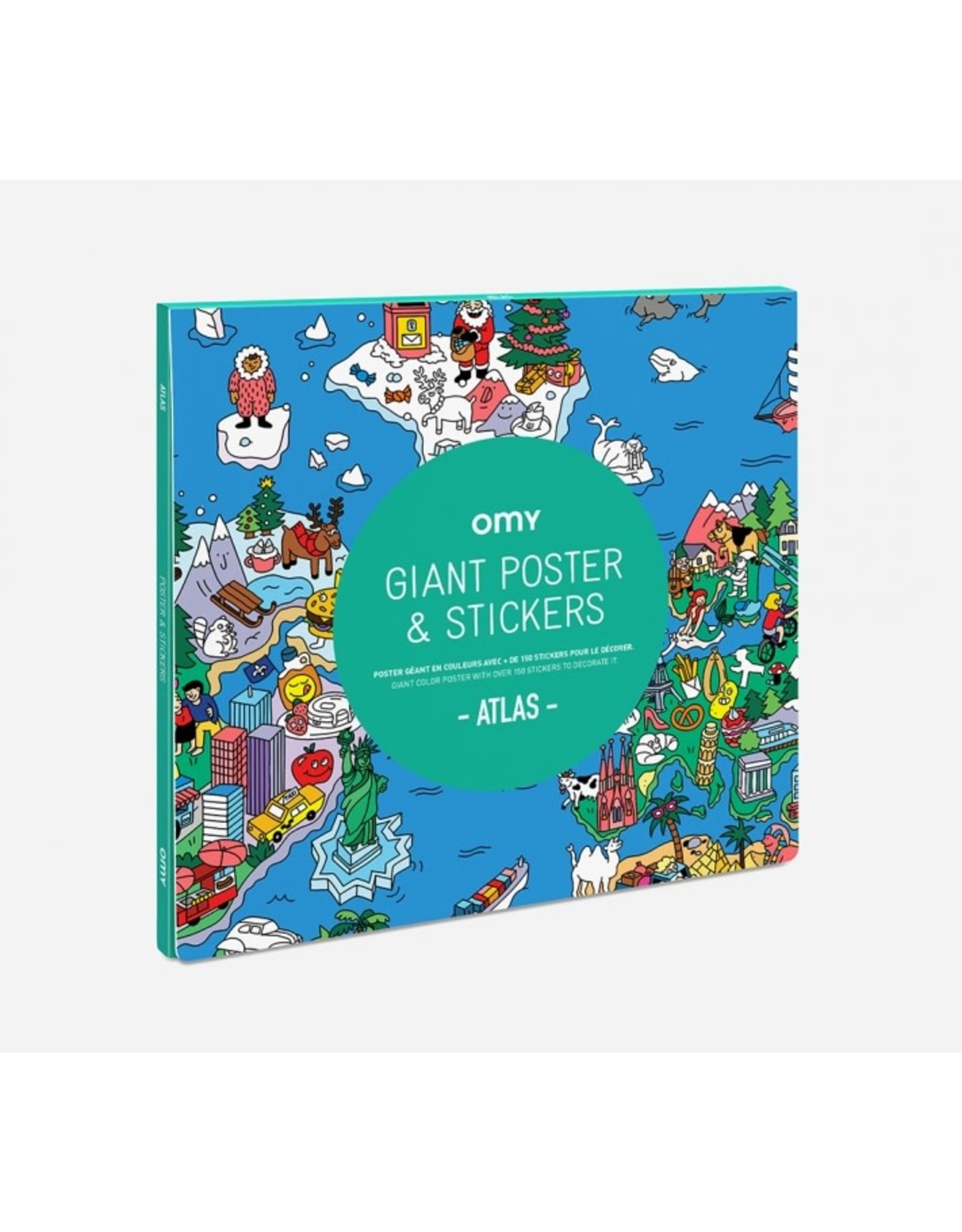 OMY Grote poster & stickers - Atlas