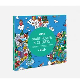OMY Grote poster & stickers - Atlas