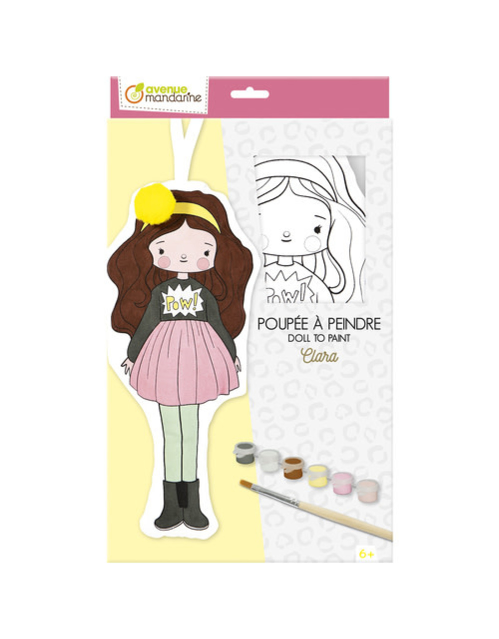 Avenue Mandarine Poppen om te schilderen Clara