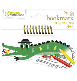 Avenue Mandarine Graffy bookmarks, croco boekenlegger