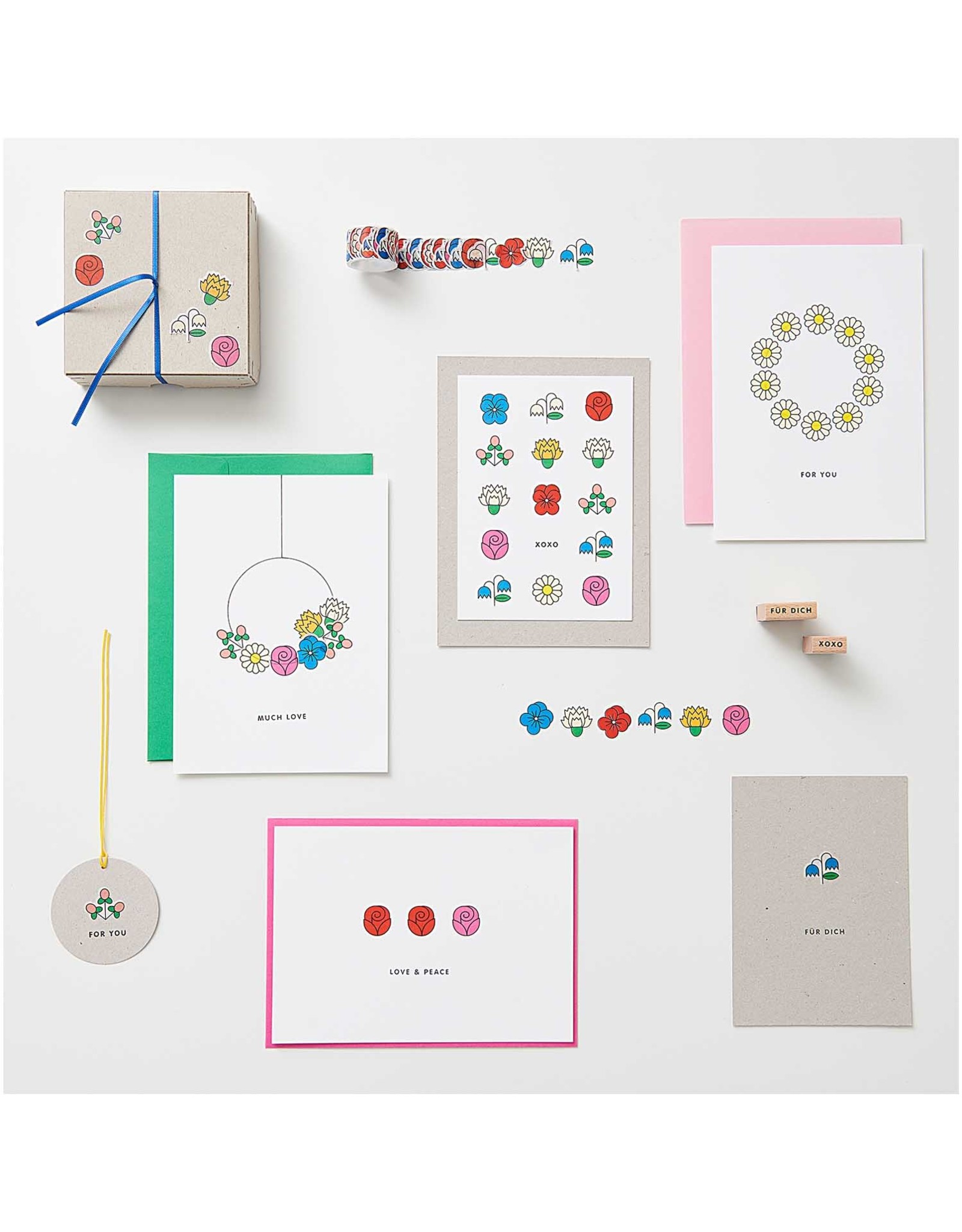 Rico Design Washi stickers redfries