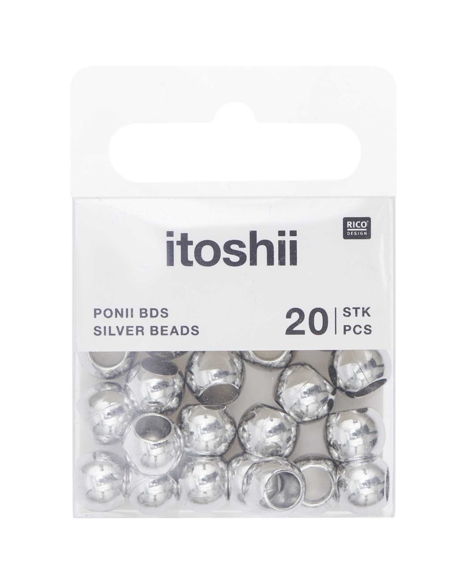 Rico Design Itoshii Ponii beads 20 st metaal