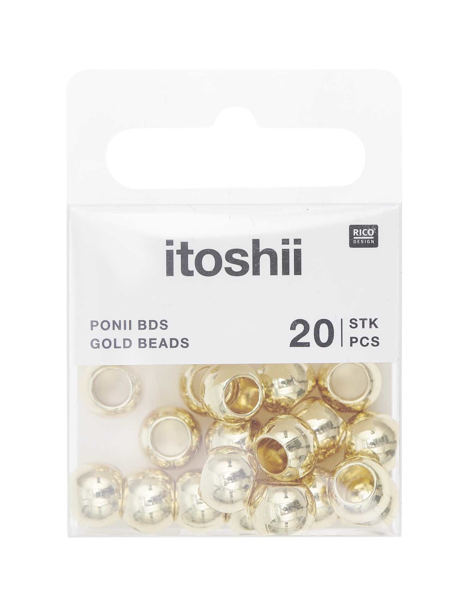 Rico Design Itoshii Ponii beads 20 st metaal