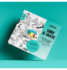 OMY Grote kleurposter surf & skate