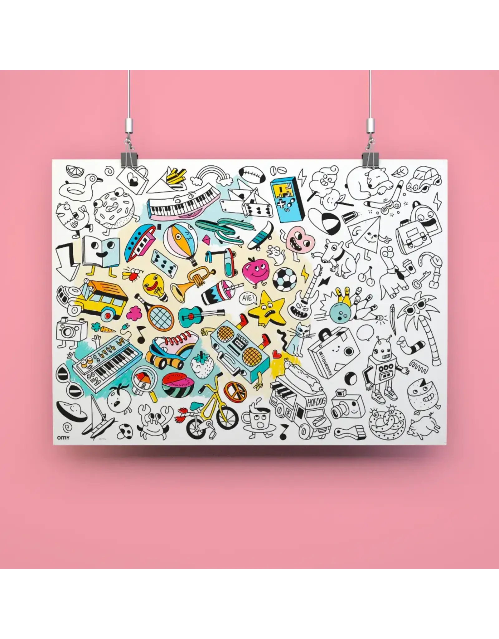 OMY Grote kleurposter - baby pop art