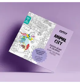 OMY Grote kleurposter - animal city