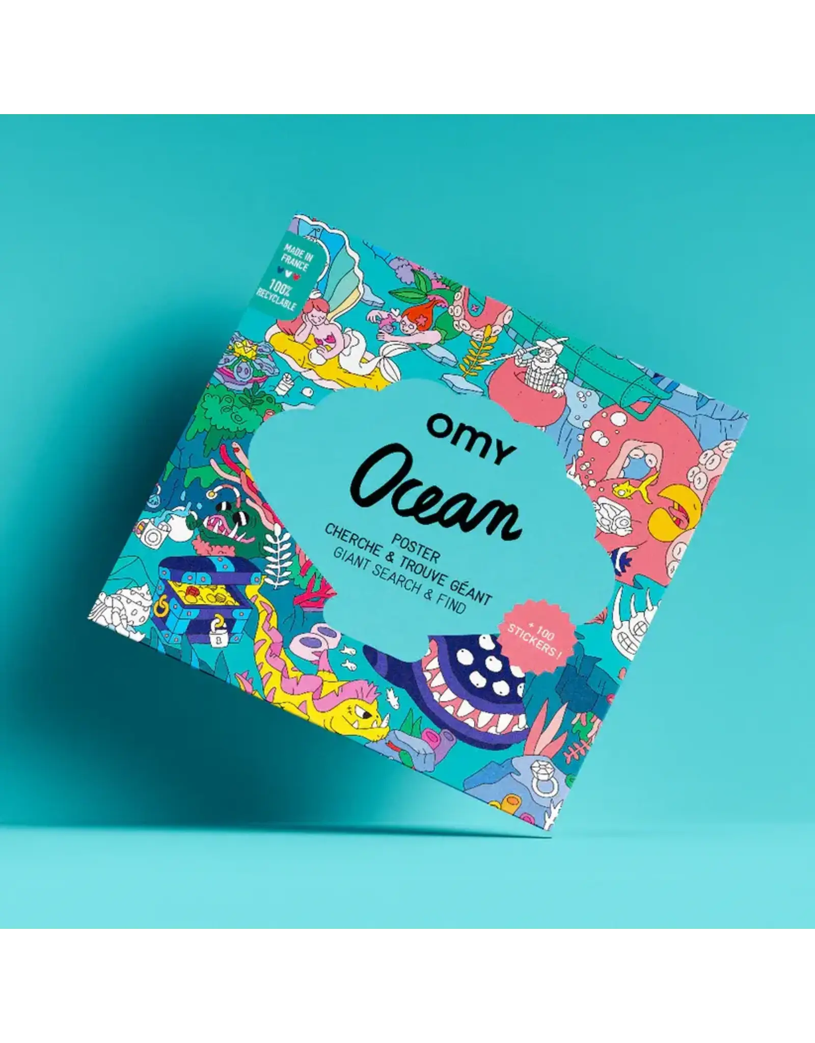 OMY Grote poster & stickers - ocean