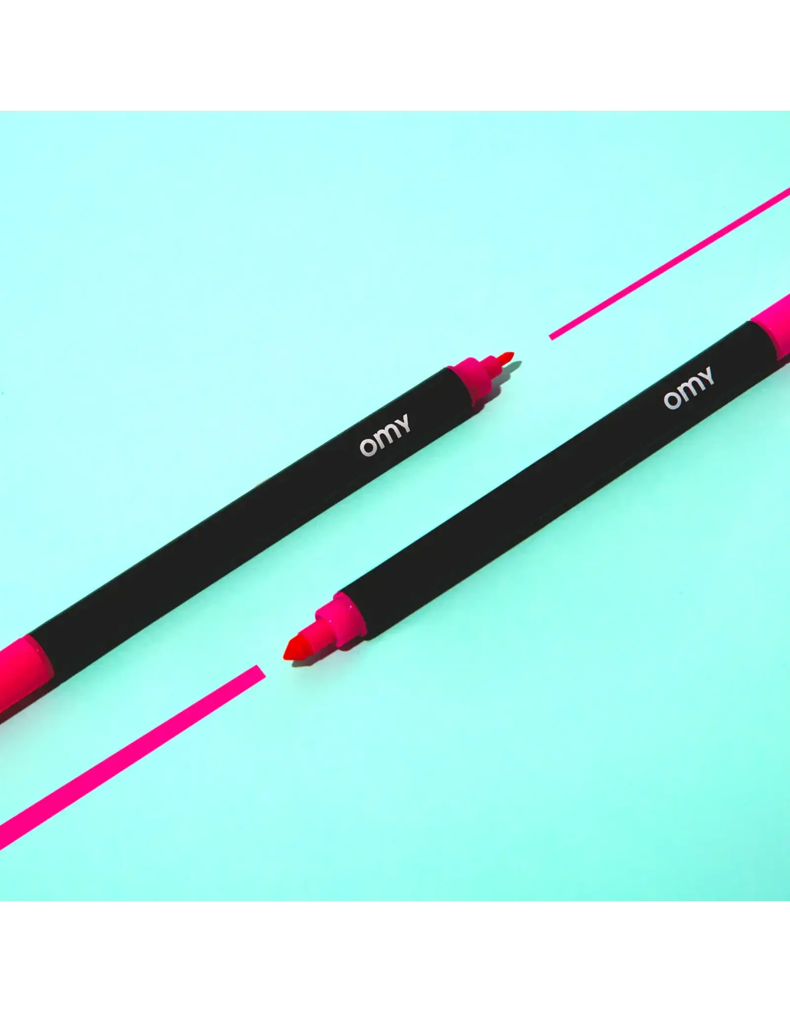 OMY Box 100 kleuren dubbel punt viltstiften