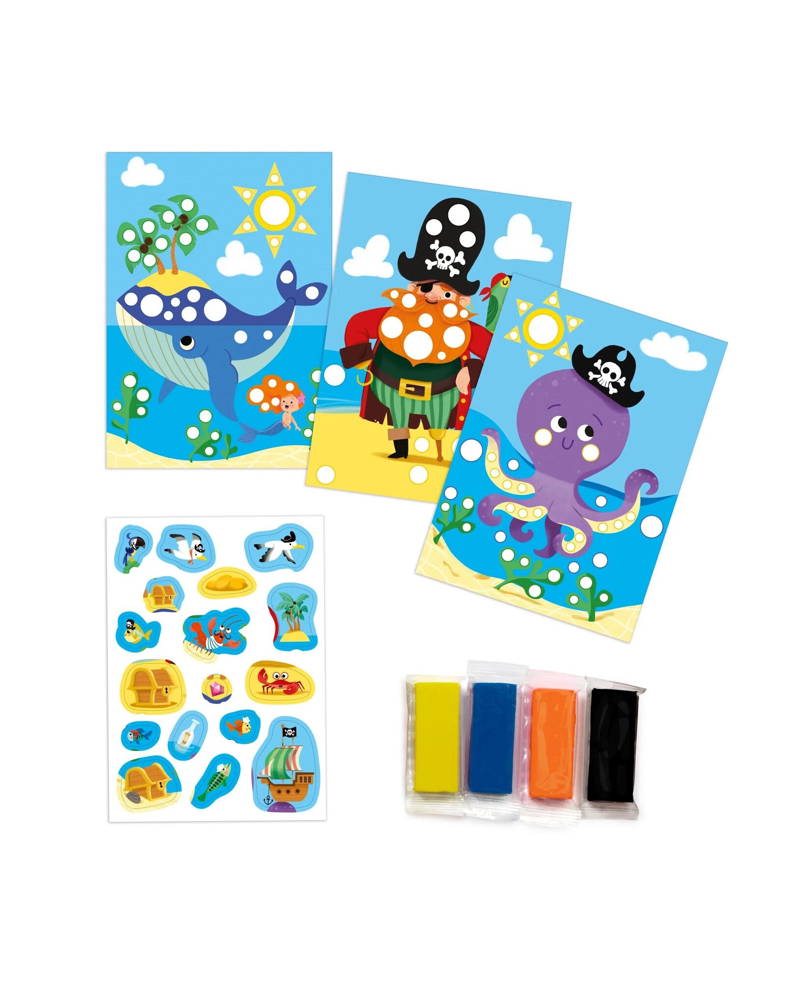 Avenue Mandarine Crea box - boetseerklei en stickers, piraten