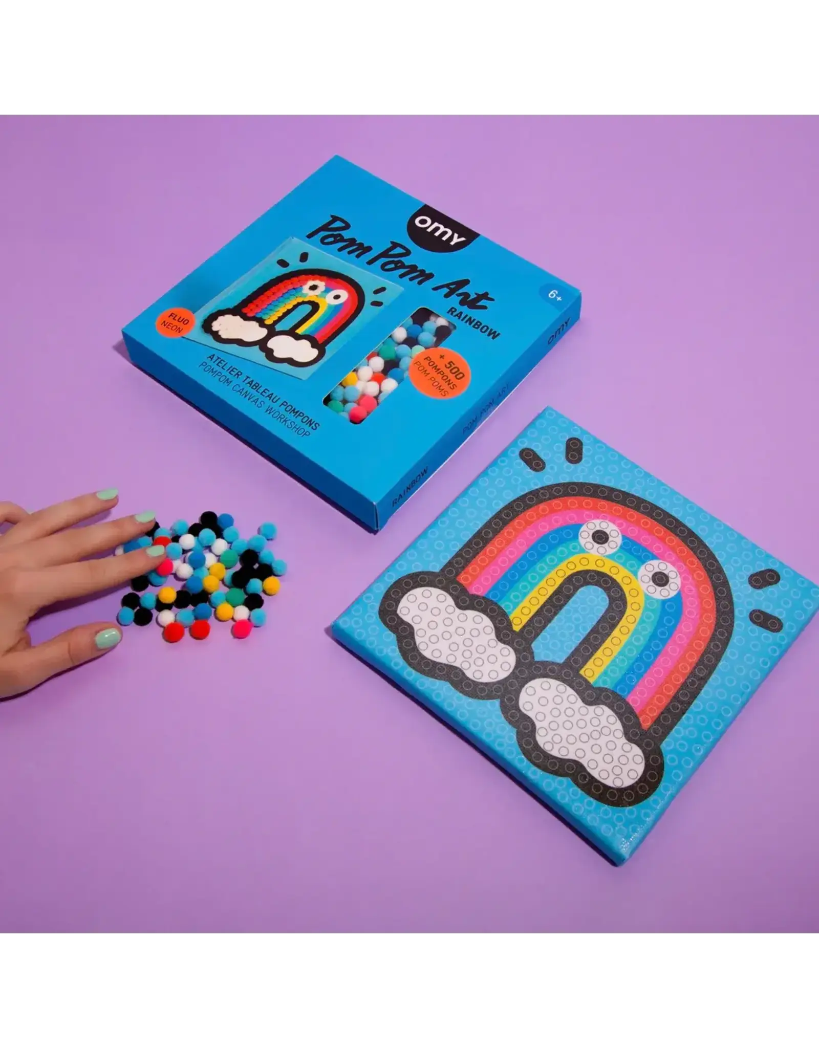 OMY Pom pom art - rainbow