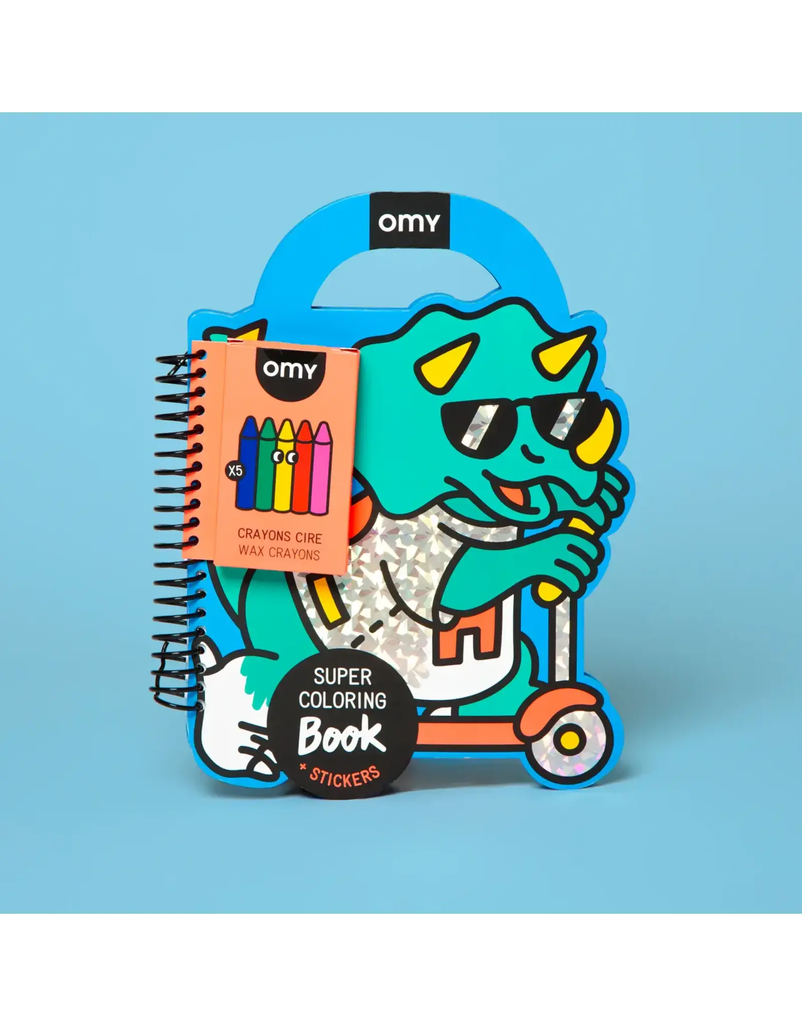 OMY Super coloring & stickers boek - dino