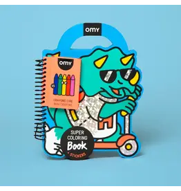 OMY Super coloring & stickers boek - dino