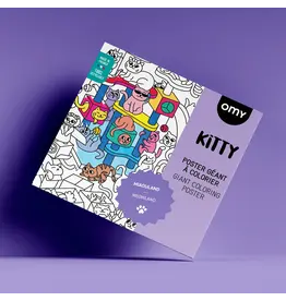 OMY Grote kleurposter - katten kitty