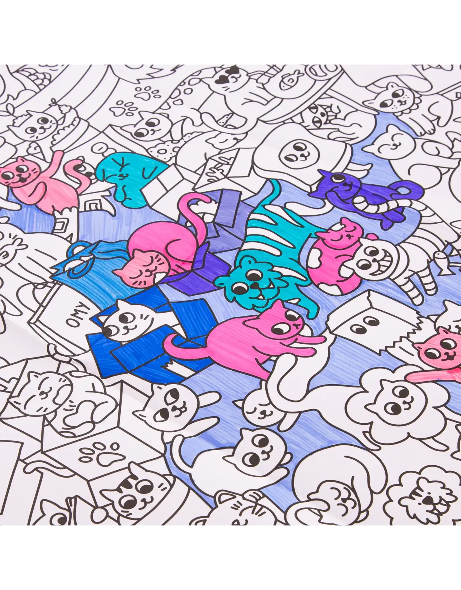 OMY Grote kleurposter - katten kitty