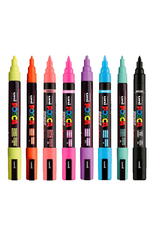 Posca Mystery co-colourings pakket 8 markers - 5 kleurplaten
