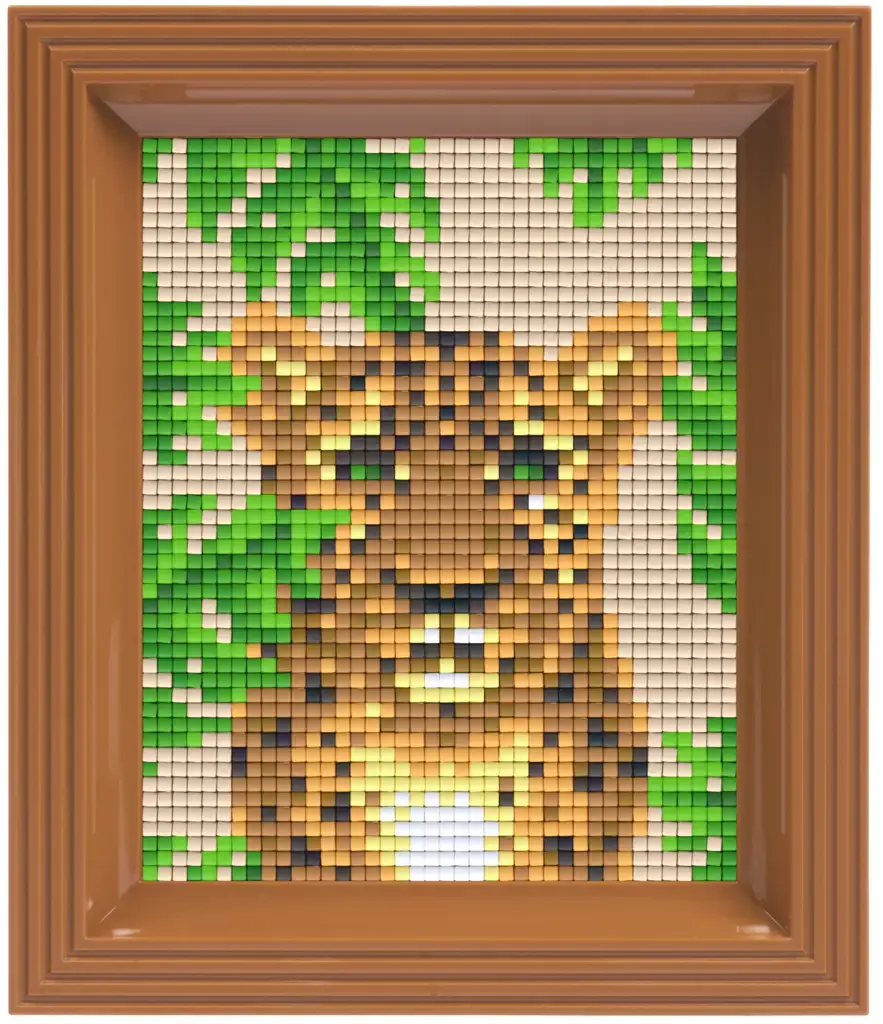 Pixel hobby Pixel mosaic set - panter in jungle - Hobby Kiekeboe