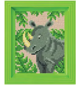 Pixel hobby Pixel mosaic set Neushoorn in jungle