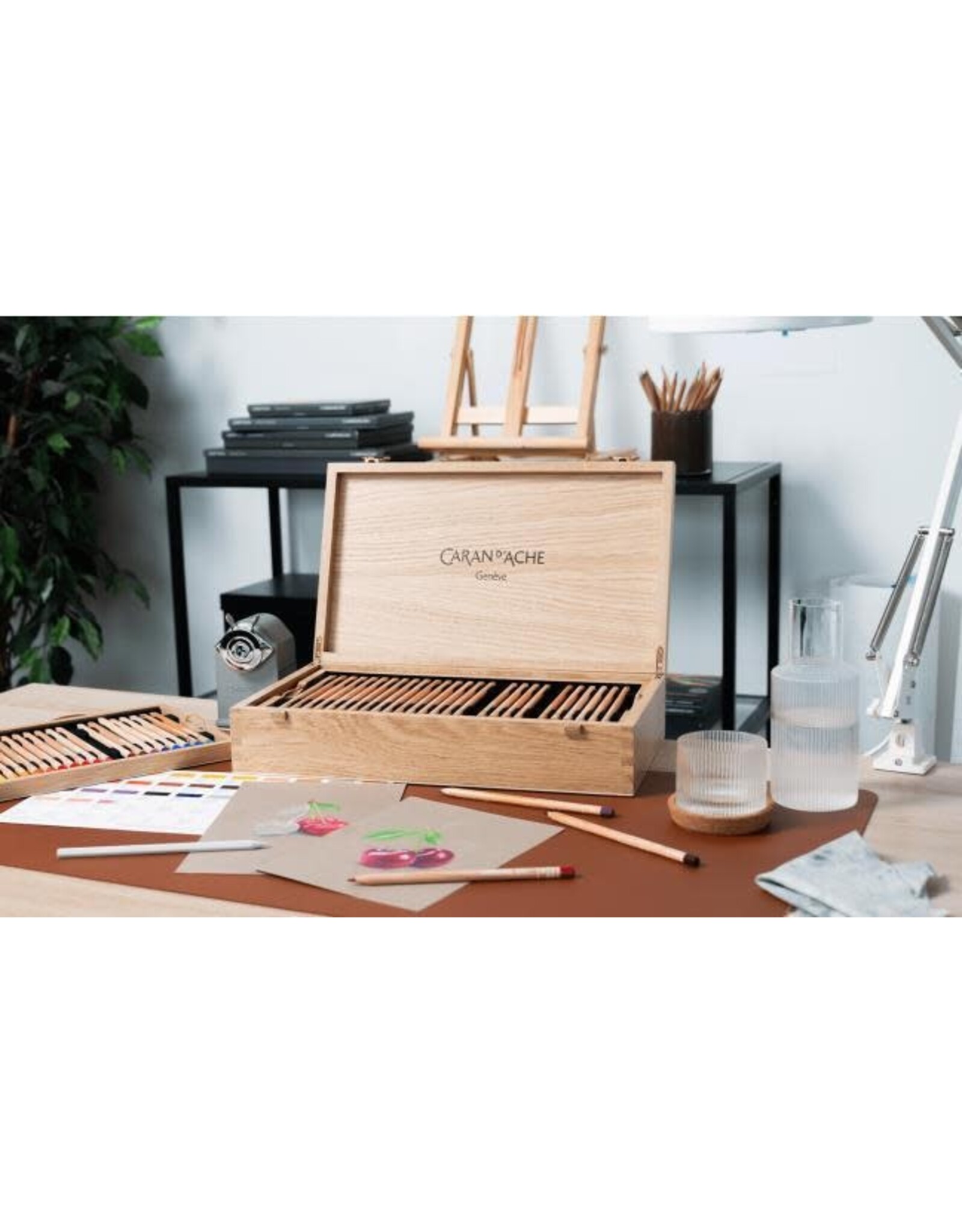 Caran d’Ache Houten kist Luminance 100 kleurenpotloden