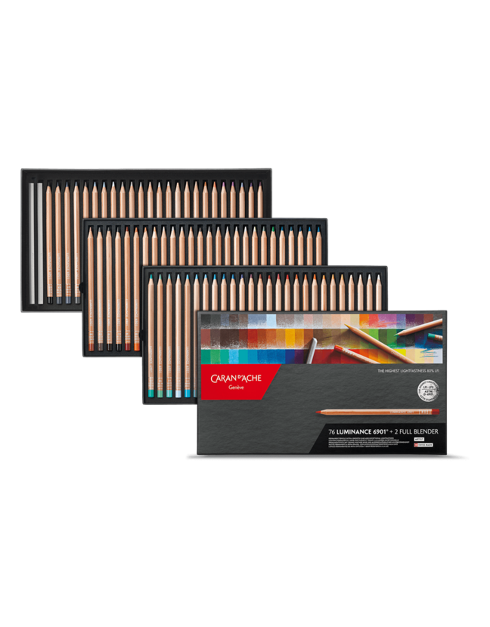 Caran d’Ache Luminance box 76 kleuren + 2 blenders