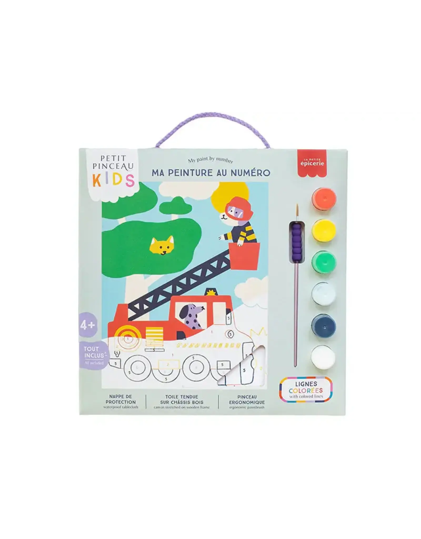 La petite épicerie Petit pinceau Kids Schilderen op nr - wouf brandweer