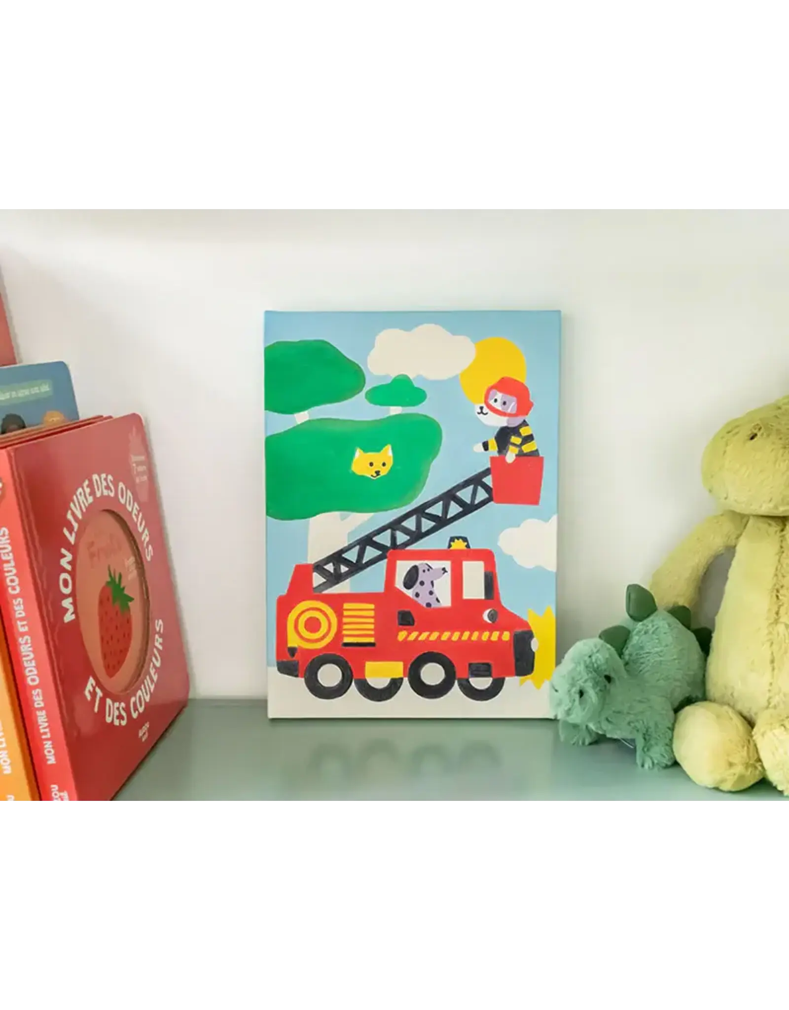 La petite épicerie Petit pinceau Kids Schilderen op nr - wouf brandweer