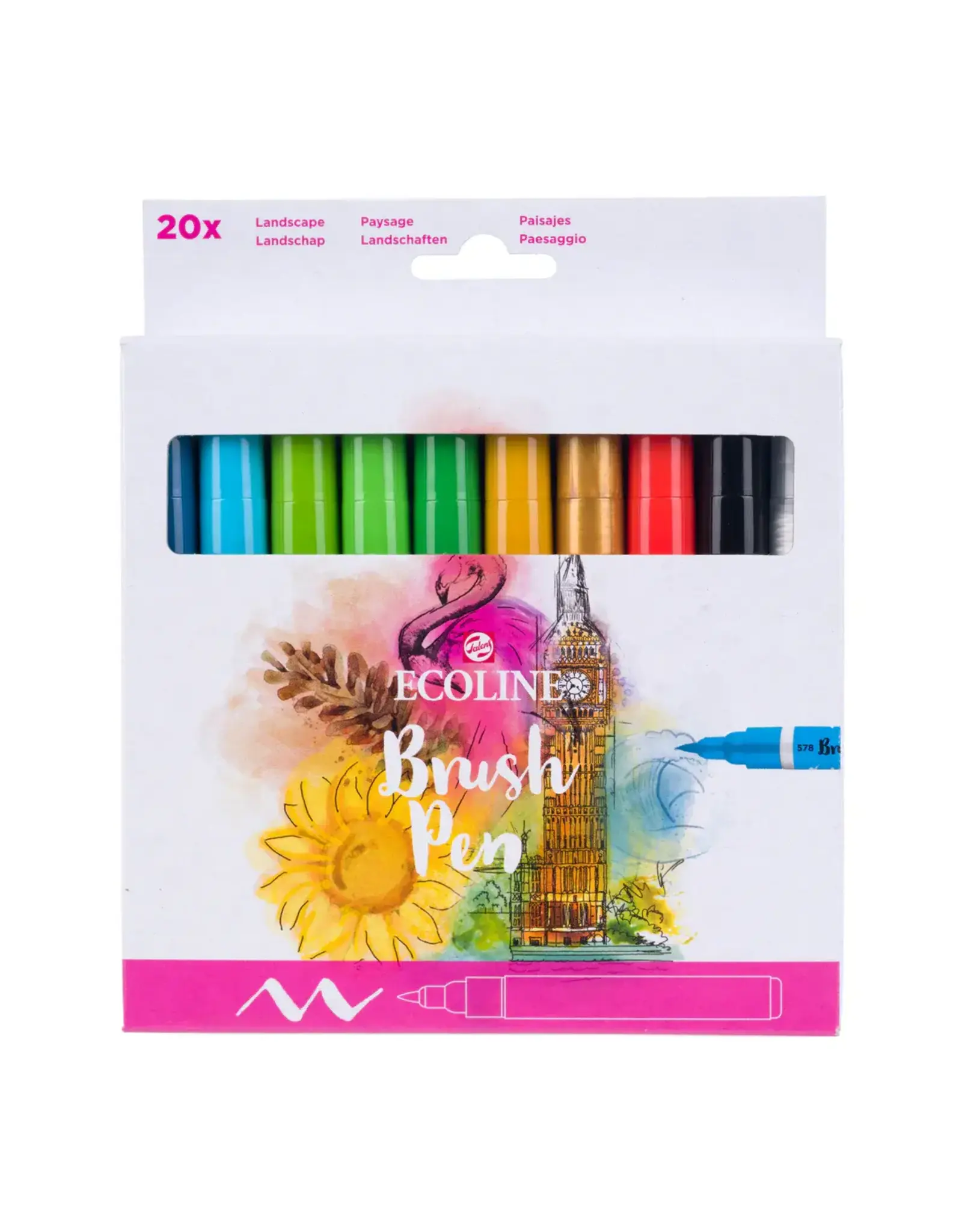 Talens Ecoline brushpen set 20 landscape