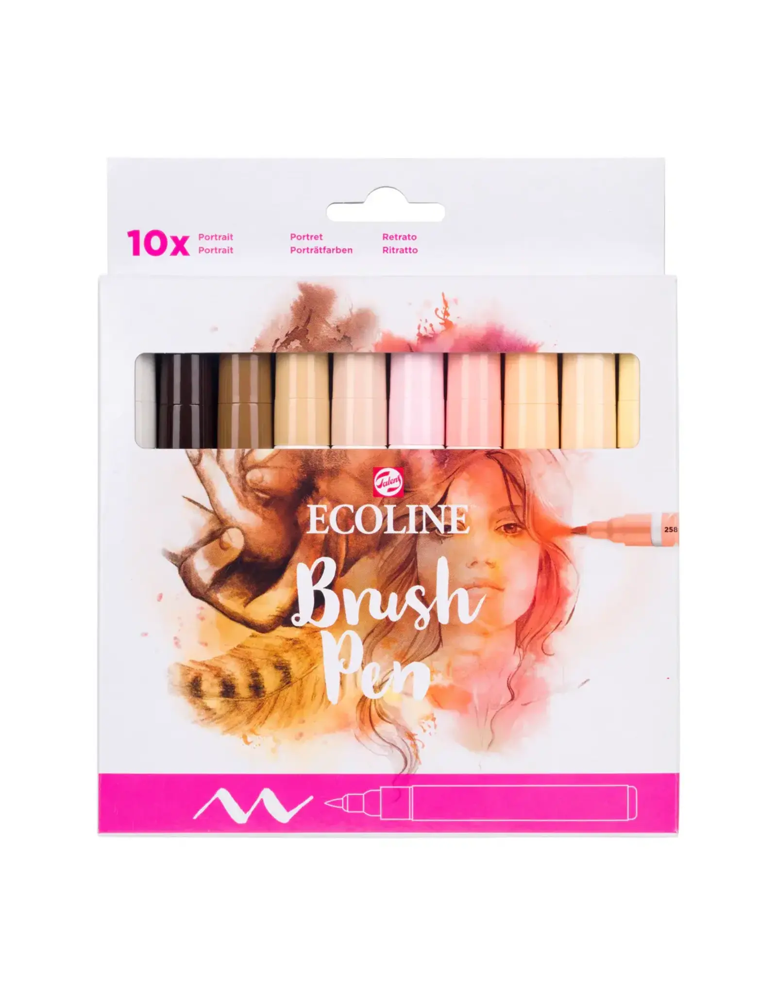 Talens Brushpen set ecoline 10 portret