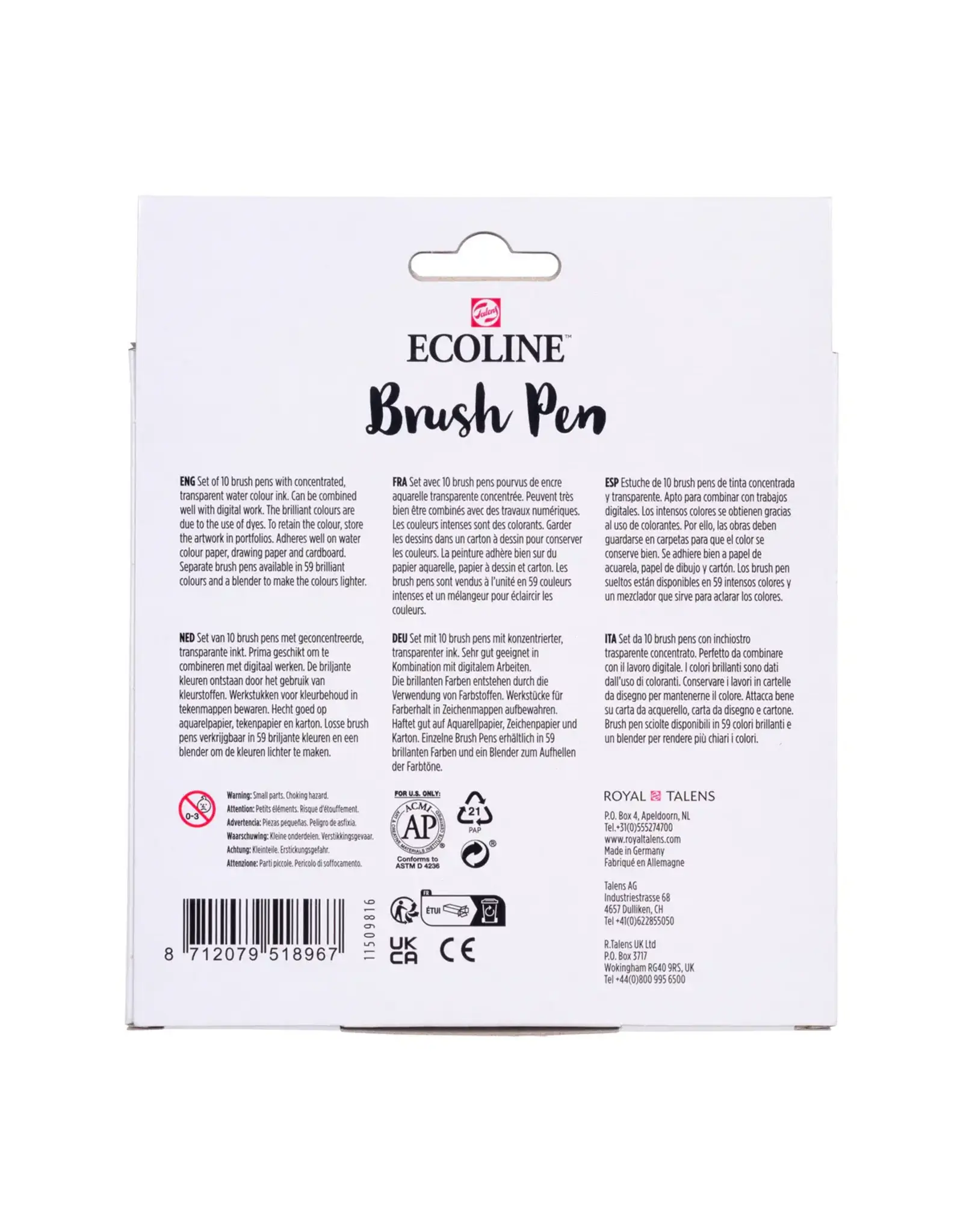 Talens Brushpen set ecoline 10 portret