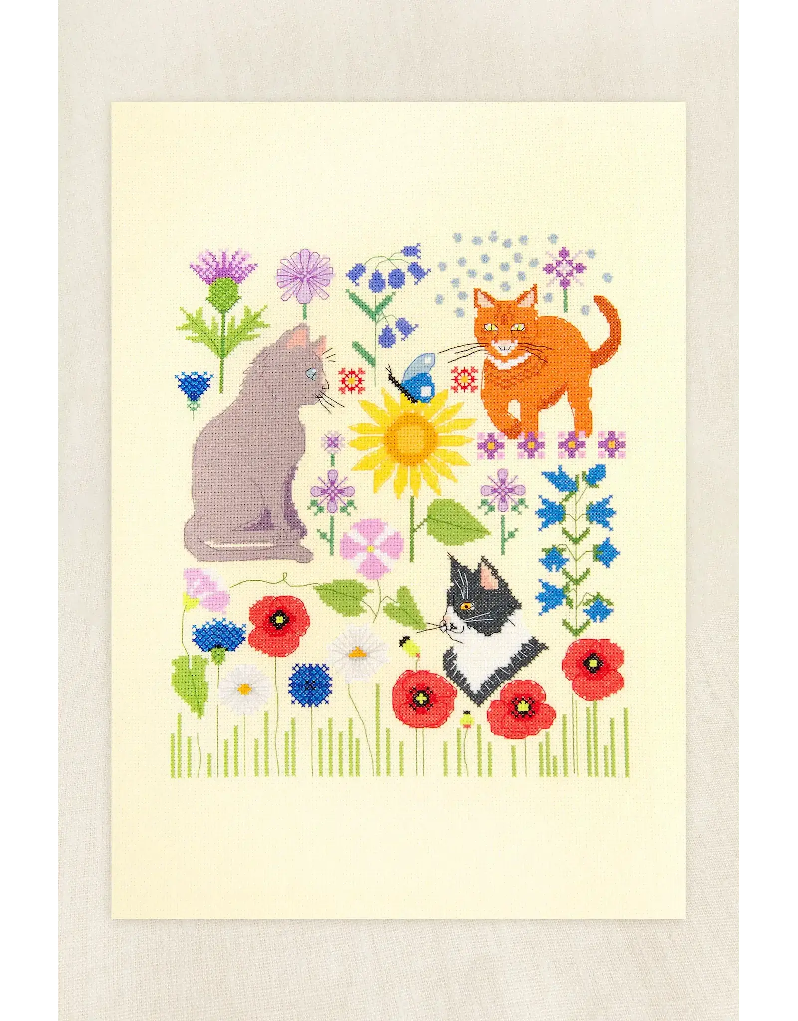 DMC Kruissteekkit - katten in het veld