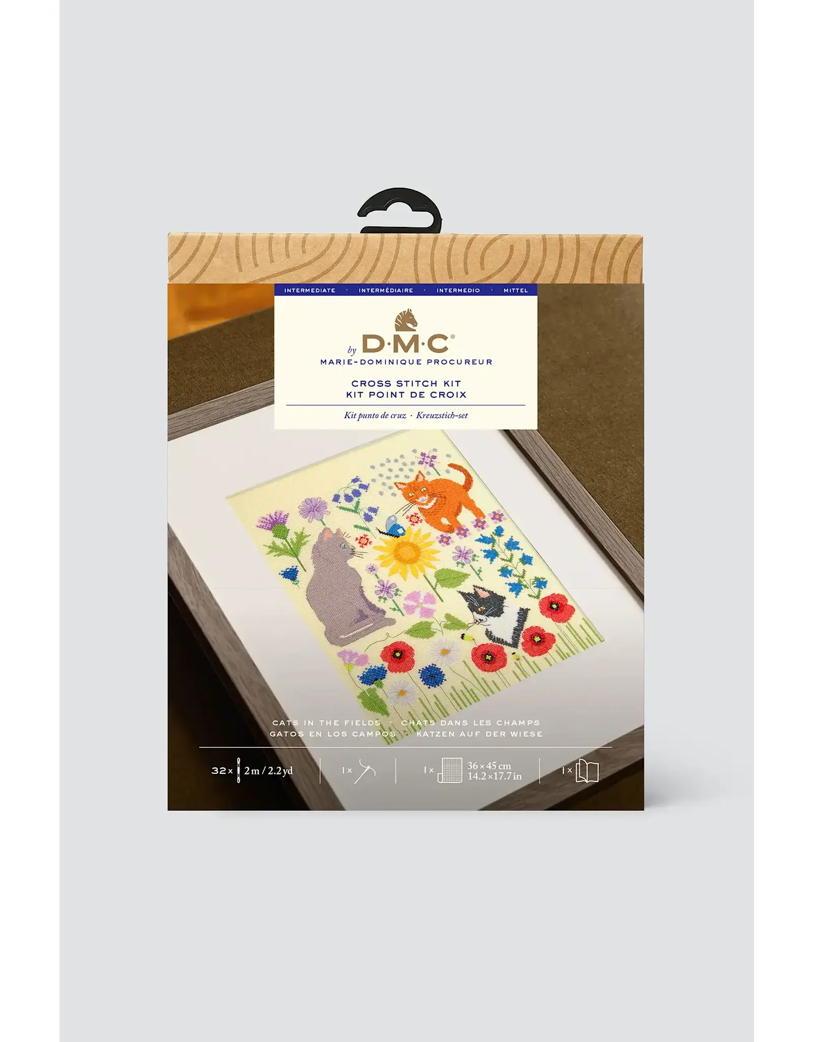 DMC Kruissteekkit - katten in het veld