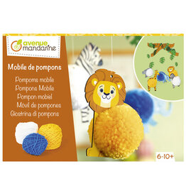 Avenue Mandarine Creatieve doos Pompon mobiel dieren