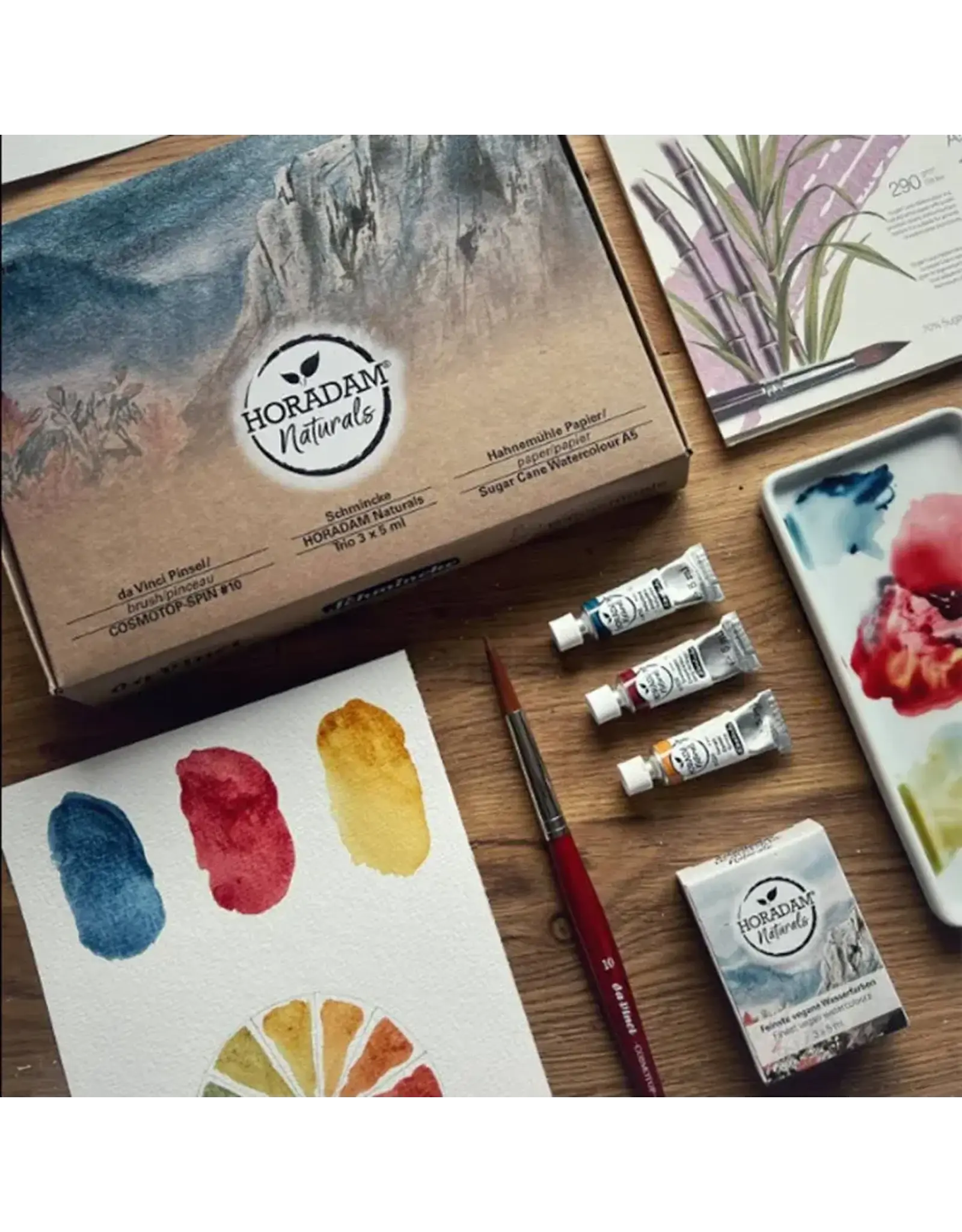 Schmincke Set horadam aquarel naturals 3x5ml + papier en penseel