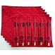 Schöner Satz von 6 Essstäbchen mit Leinen-Tischsets Schöner Satz von 6 Essstäbchen mit Leinen-Tischsets
