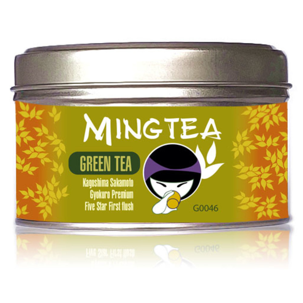 Groene Thee Kagoshima Sakamoto Gyokuro Premium 5 Star First flush Groene Thee Kagoshima Sakamoto Gyokuro Premium 5 Star First flush