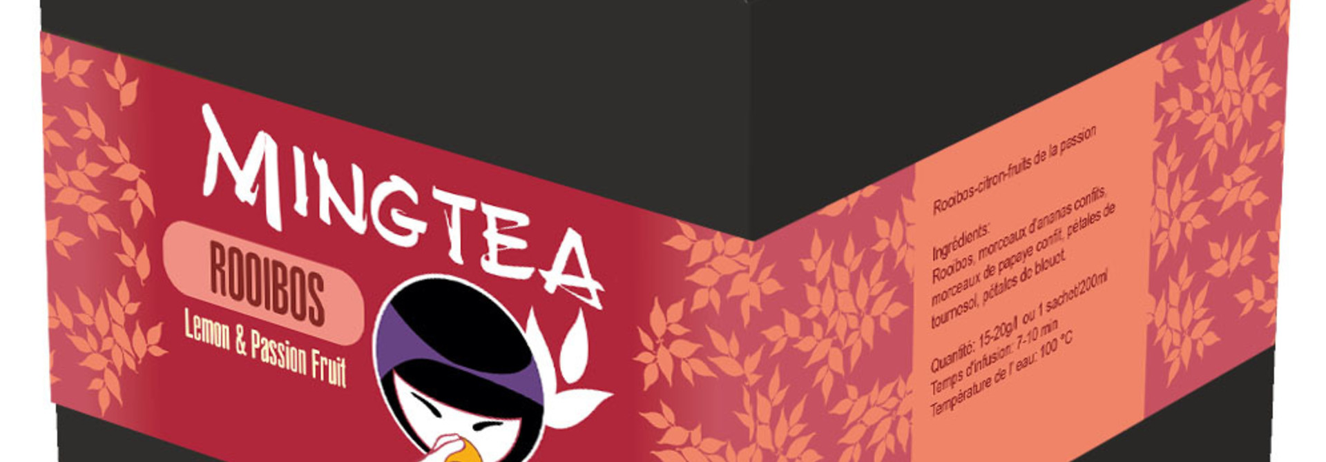 Rooibos Tee mit Zitrone und Passionsfrucht - 20 Pyramiden beutel