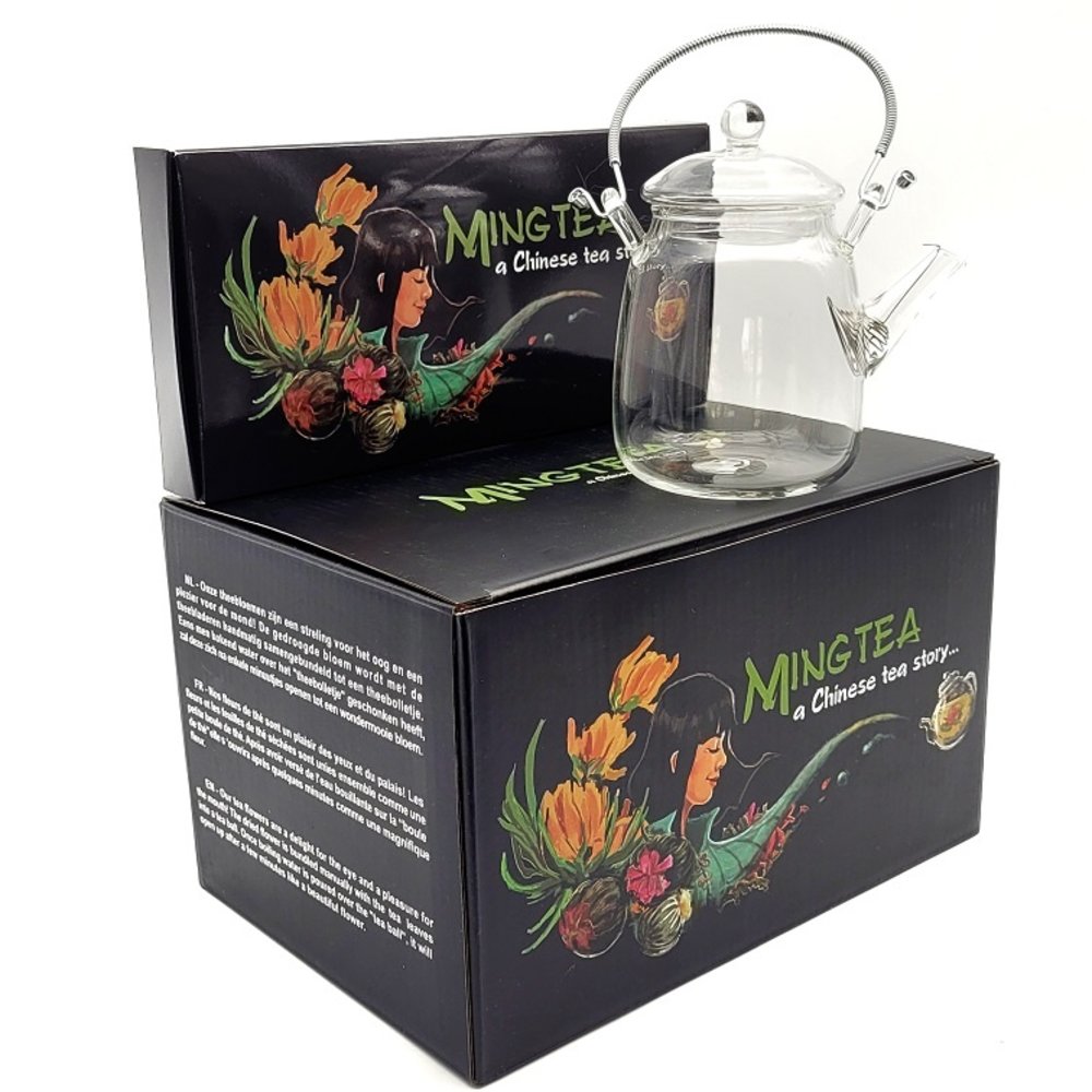 COFFRET CADEAU: 12 Fleurs de Thé + Petite Théière de 350ml