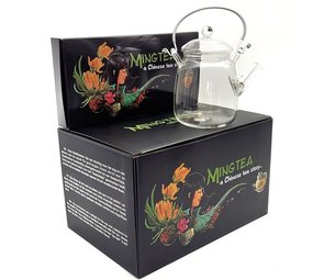 GESCHENKPAKET: 6 Teeblumen + Teekanne aus Glas 350ml GESCHENKPAKET: 6 Teeblumen + Teekanne aus Glas 350ml
