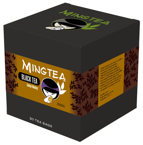 Schwarzer Tee Yunnan Golden Monkey- 20 Piramide zakjes - 20 Pyramiden beutel