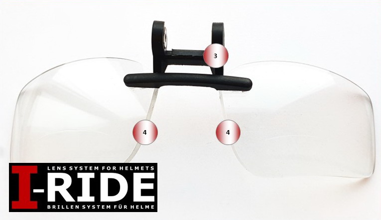 I-RIDE I-RIDE VXC Helmet Goggle System Set – including bifocal lenses according to your prescription