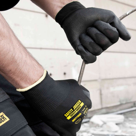 Safety Jogger® Multitask Naadloze Polyester handschoen met PU coating maten ( 8-M ) en ( 10-XL )