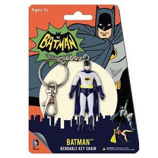 DC Comics Batman Classic 1966 TV Bendable Figure Keychain - Batman