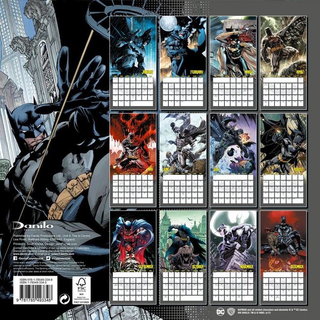 Batman-Comics-Kalender 2018, englische Version