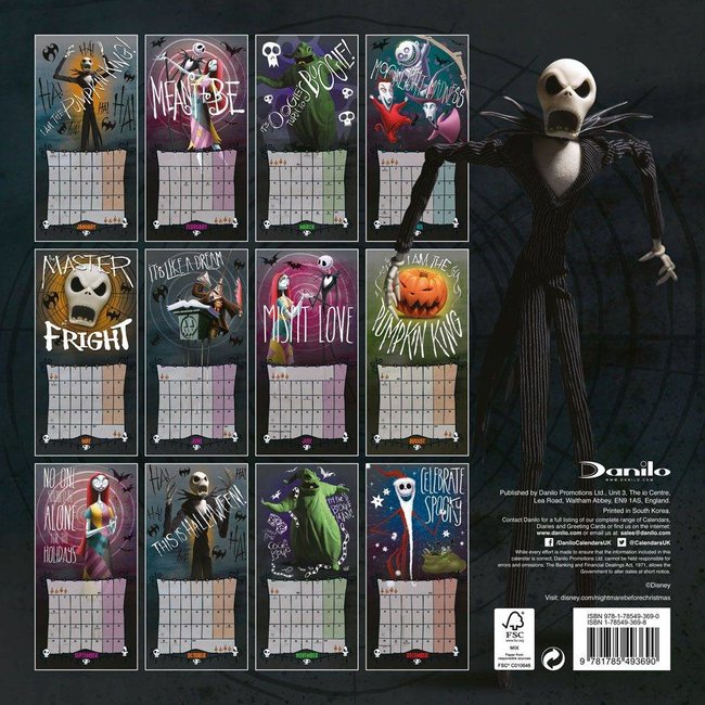 Nightmare before Christmas-Kalender 2018, englische Version